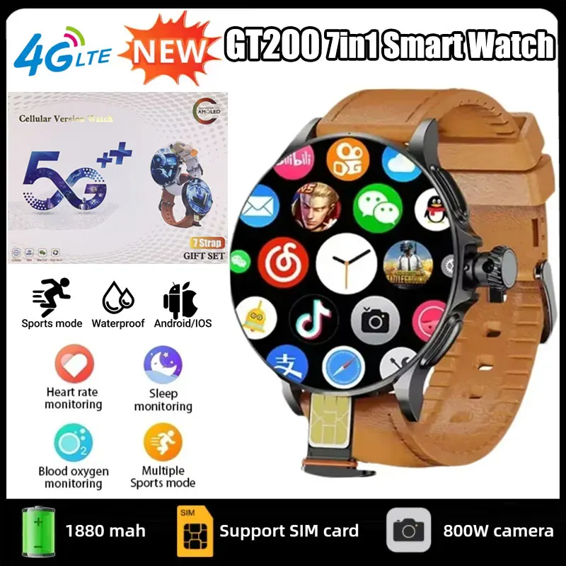Relógio inteligente GT200 5G,  - Fall Detection Watch avaliação e preço